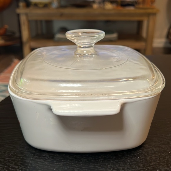 Vtg Corning Ware Pyrex Glass Lid 1.5 Qt Country Festival Amish Birds Flowers - Picture 6 of 14